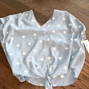 star blouse with tie at the bottom!